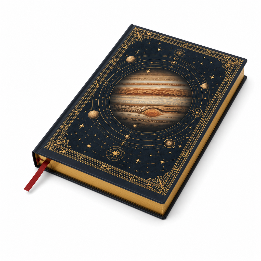 Cuaderno tapa dura con cierre elástico y cantos decorados, vista lateral