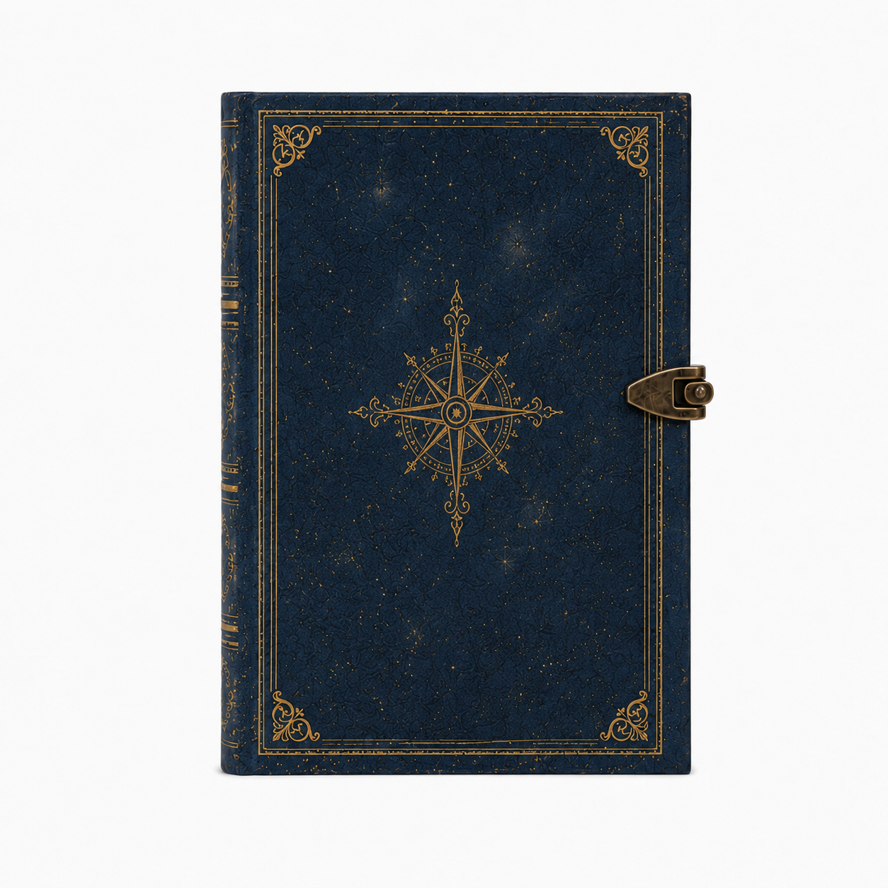 Vista trasera del cuaderno con paisaje marino continuo